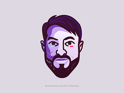 Avatar 2 | MBK art avatar beard burhan khawaja designer face illustration islamabad pakistan ui ux vector