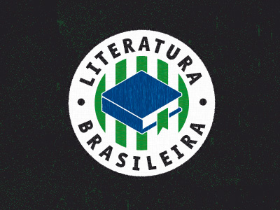 Literatura Brasileira book bookmark brasil brazil cup emblem football literature soccer stiched world