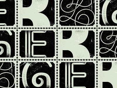 Initials letter lettering stamp