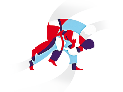 Judoka illustration judo