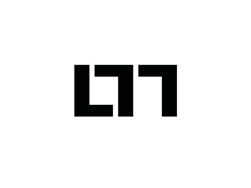 LM monogram geometry typography logo