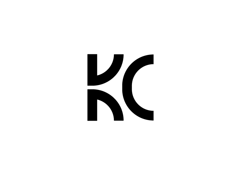 KC monogram logo typography geometry