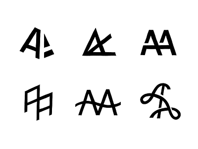 AA Monograms 1/2 monogram typography