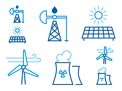 Energy branding energy finance financial icons infographic responsive