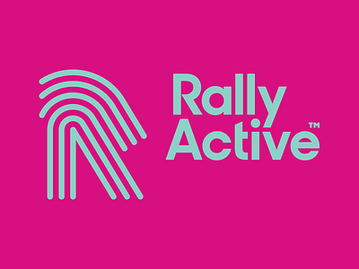 Rally Active active branding fitness logo