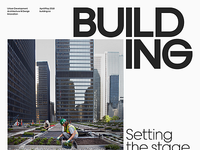 Building architecture branding logo magazine typography wordmark