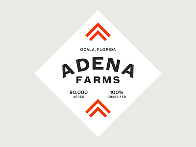 Adena Farms branding diamond florida food logo