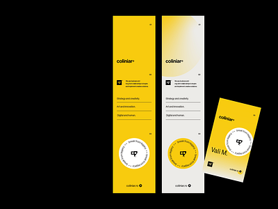 Coliniar — Digital & Human acces pass agency branding clean coliniar flyer identity