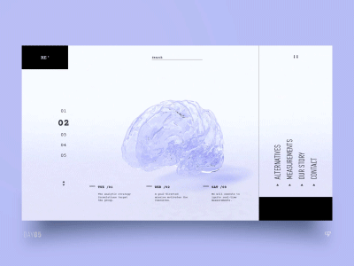 UI Exploration - Brain Power 3drender animated brain chemistry cinema4d concept dailydesign dailyui design emm inspiration interface ui web