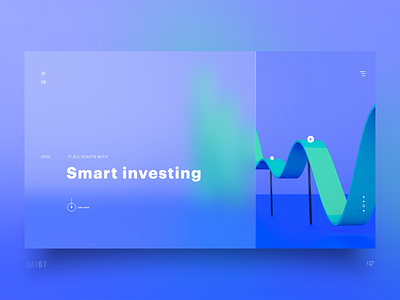 UI Exploration - Smart Investing 3drender clean concept dailydesign dailyui design emm inspiration interface ui web