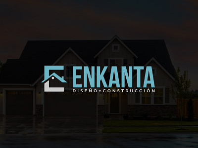 ENKANTA Constructions brand identity branding business logo creative design e logo house icon illustration letter e logo logo design minimal real estate