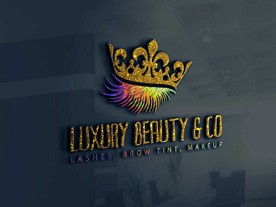 Luxury Beauty & Co beauty salon brand identity branding business logo creative design eyelash eyelash logo feminine icon illustration lash logo logo design makeup minimal
