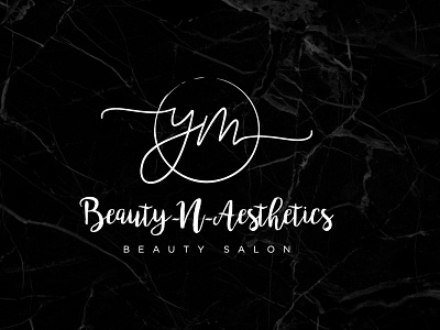 YM - BEAUTY~N~AESTHETICS beauty logo beauty salon brand identity branding business logo creative design feminine icon illustration logo logo design makeup minimal salon logo signature logo
