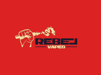 REBEL VAPES brand identity branding btc business logo creative design hookah illustration logo design minimal ui vape