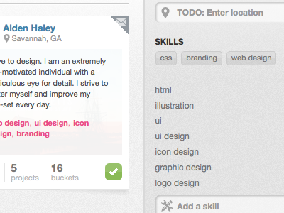 A View to a Skill dribbble location search skills