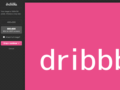 Holy Crop! @2x dribbble feature hidpi pink