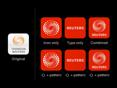 Reuters News Pro - Icon Suggestions app black gloss grey helvetica icon indecent proposal ipad red reuters thomson reuters white
