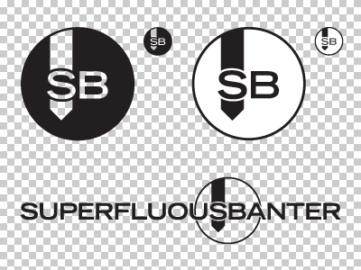 Superfluous Branding - Overview badge banter brand emblem grey icon logo photoshop selection superfluous trade gothic vintage white