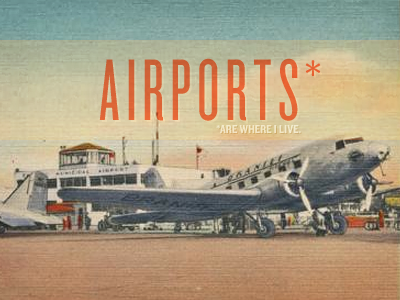 Airports knockout postcard