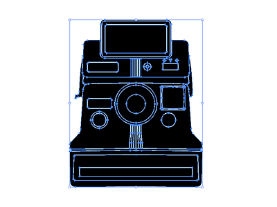 Editing camera illustrator polaroid silhouette vector