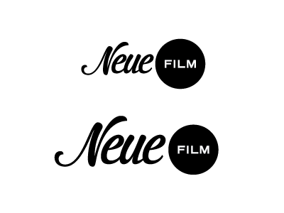 New Neue vs Old Neue black cider circle film neue trade gothic bold extended white