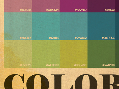 Color Grid colors graphic design hexidecimal poster print