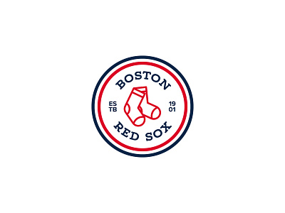 Boston Red Sox - Hypothetical Rebrand baseball boston red sox brand brand identity branding design graphic design logo logo design mlb rebrand