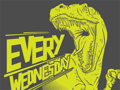 T Rex custom type dinosaur illustration t rex t shirt vector