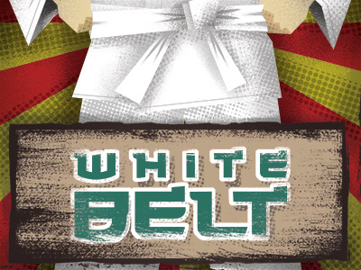 White Belt halftone karate photoshop