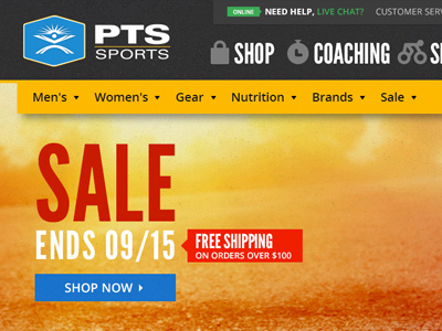 PTS Sports design web