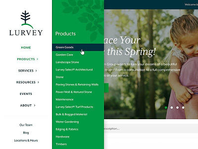 Lurvey Web Menu Design