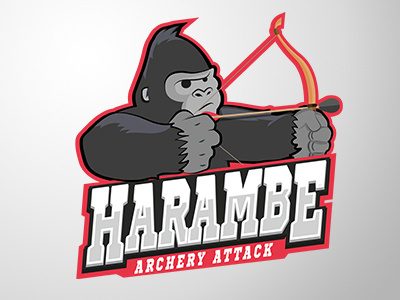 Harambe Logo -  Archery Attack Team
