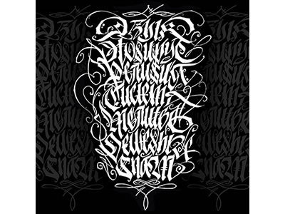 Tattoo sketch blackink calligraphy lettering tattoo