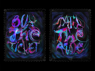 "BUY THE TICKET \ TAKE THE RIDE" abstract art apophysis calligraphy design fractal fractals lettering logo lsd poster art rendering typography