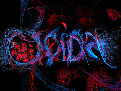 "OBIDA" abstract art apophysis calligraphy design fractal illustration lettering logo poster art rendering typography