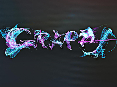 «Grape» apophysis design fractal illustration lettering poster art typography