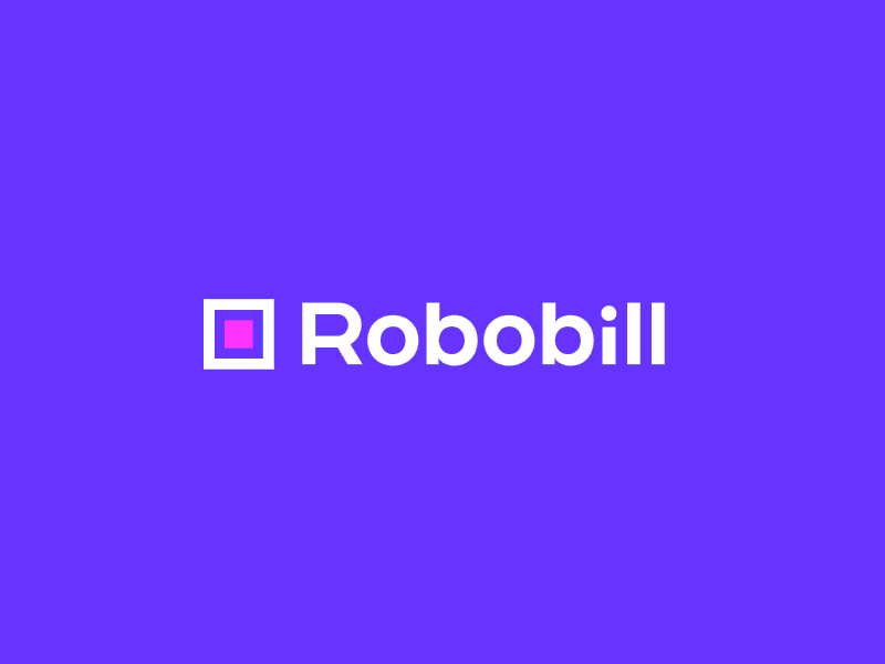 Robobill logo animation branding colors design logo logotype motion promotion scanning