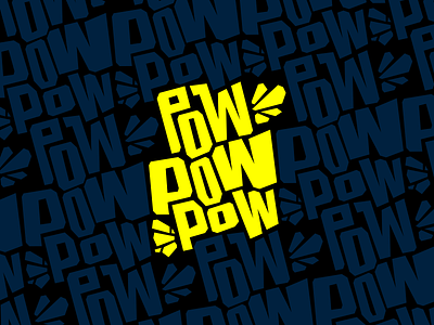 Pow-Pow-Pow bang beats branding clothing colors doodle lettering logo logotype pattern pow shop shots store streetwear wear