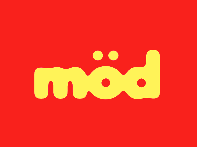 Möd collective logo chill colors electro lettering liquid logotype motion music