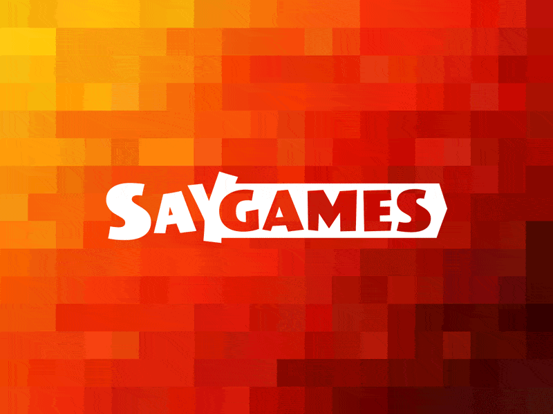 Say Games logo branding design game logo logotype mobile motion pixel typography