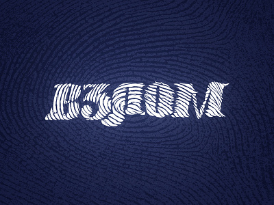 Vzlom collective logo concept dark design fingerprint lettering logo music rock typography