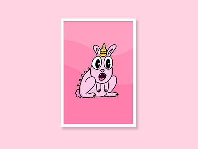 Bunny issues bunny illustration pink procreate rabbit unicorn