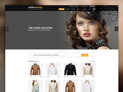 Shop / e-Commerce Homepage clean clothes e commerce ecommerce fashion fluid full screen minimal responsive shop