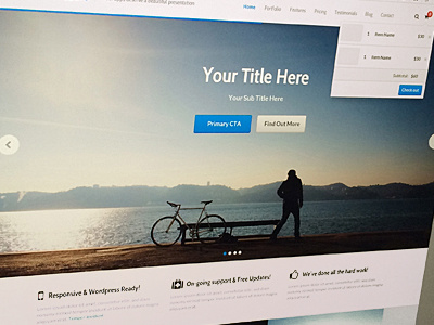 [WIP] Wordpress Theme blue clean ecommerce one page single page white woocommerce wordpress