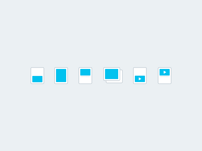 Icons blue clean grey icons light minimal personal project simple white