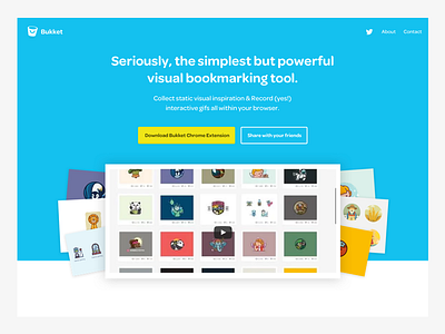 Bukket - The simplest but most powerful visual bookmarking tool. app bookmarking bukket gif recorder save screen record screenshot tool visual