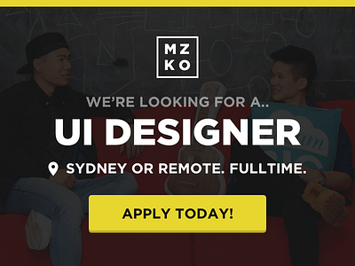 Mizko Media is Looking for a Freelance UI Designer designer hiring jobs remote sydney ui ui designer ux visual