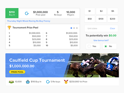 UI Components betting clean components data design gambling icons kit minimal responsive ui ux