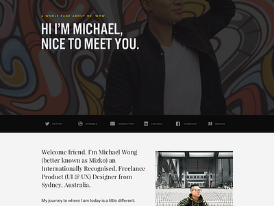 About Mizko about clean michael wong minimal mizko portfolio ux designer