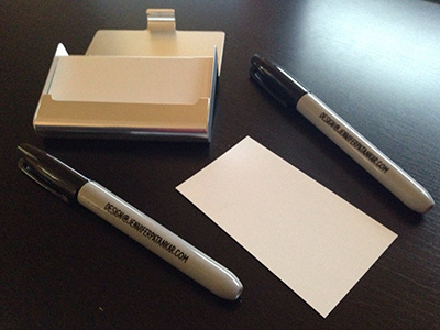 Blank Canvas blank canvas business cards sharpie stationery